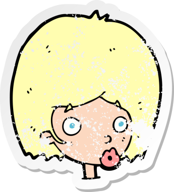 Bir karikatürün gerilimli çıkartması bir insan tarafından çizilmiş kadın yüzünü şaşırttı.