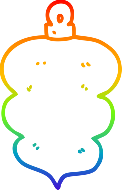 Gökkuşağı gradyanı çizimi bir insan tarafından çizilmiş bir karikatür noeli.