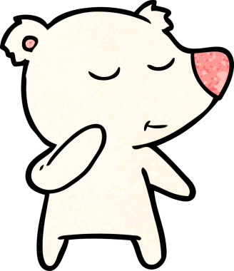 Bir insan tarafından çizilmiş bir kutup ayısı.