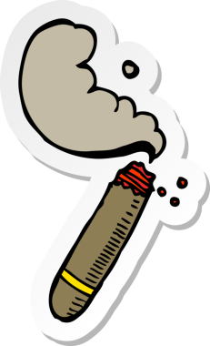 Bir insan tarafından çizilmiş çizgi roman etiketi.