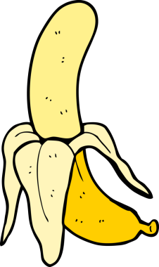 bir insan tarafından çizilmiş muz karikatürü