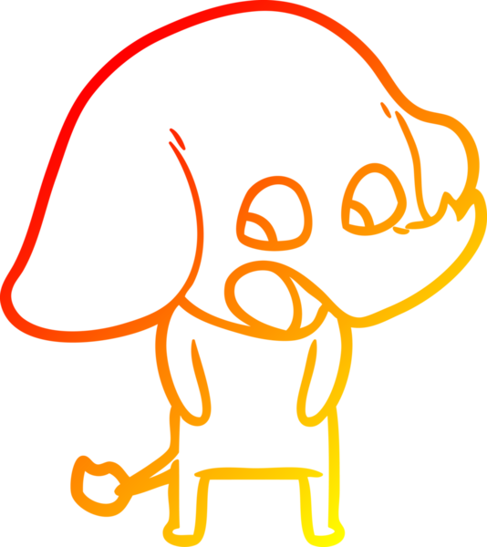 Bir insan tarafından çizilmiş şirin bir fil çizimi.