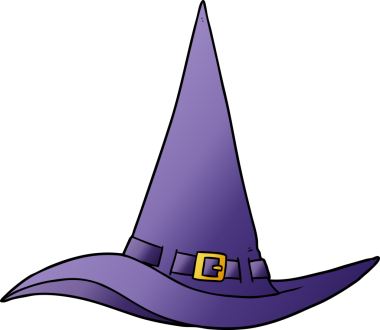 Bir insan tarafından çizilmiş bir cadı şapkası.