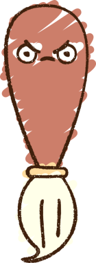 Bir insan tarafından çizilmiş Boya Fırçası Tebeşiri