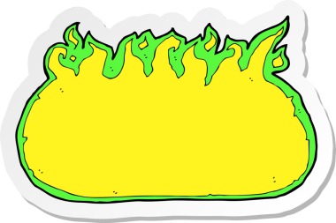 Bir insan tarafından çizilmiş yeşil ateş sınırının çıkartması.