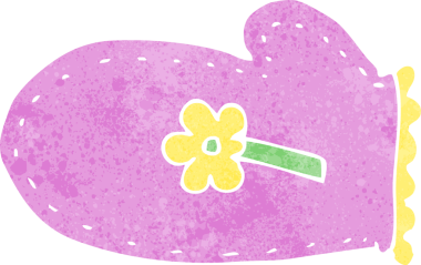 Bir insan tarafından çizilmiş fırın eldiveni.