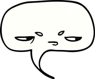 Bir insan tarafından çizilmiş karalama konuşma balonu.