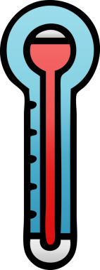 Bir insan tarafından çizilen cam termometrenin gölgelendirilmiş gradyanı