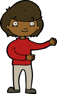 Bir insan tarafından çizilmiş mutlu bir çizgi film.