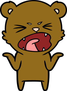 Bir insan tarafından çizilmiş bir çizgi film karakteri.