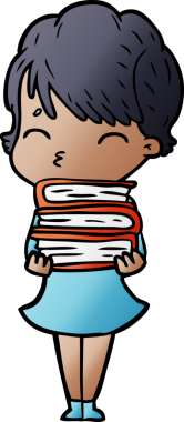 Bir insan tarafından çizilmiş bir çizgi film kadını.