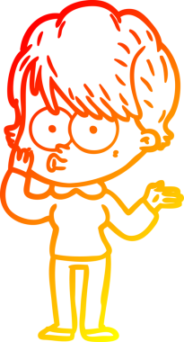 Bir insan tarafından çizilmiş bir karikatür kadın çizimi