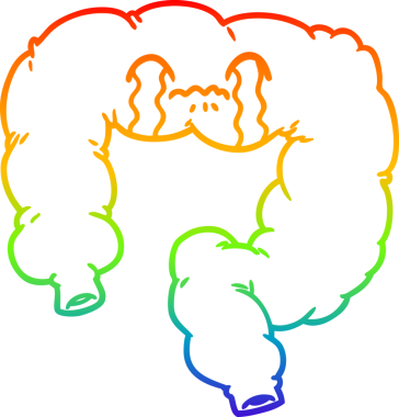 gökkuşağı gradyan çizgi çizimi bir insan tarafından çizilmiş bir karikatür kolon