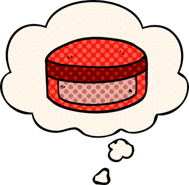 Çizgi roman tarzında bir insan tarafından çizilmiş düşünce baloncuklu güzellik losyonu küveti.