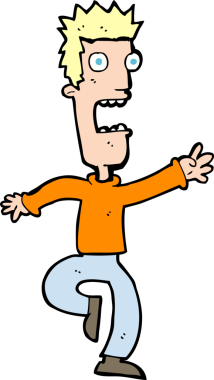 Bir insan tarafından çizilmiş çığlık atan adam çizgi filmi.