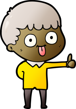 Bir insan tarafından çizilmiş çizgi film adamı.