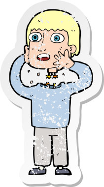 Bir insan tarafından çizilmiş gizli bir robot karikatürünün gerilimli yapıştırması