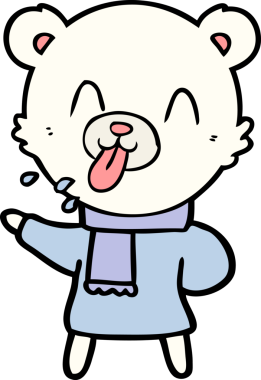 Bir insan tarafından çizilmiş kaba çizgi film ayısı.