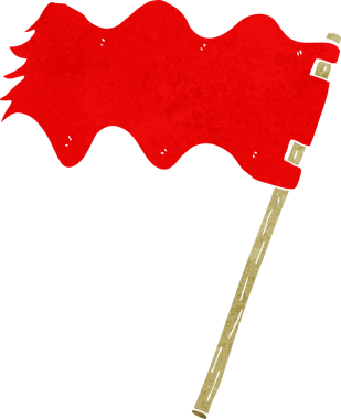 bir insan tarafından çizilmiş beyaz bir bayrak.