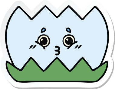 Bir insan tarafından çizilmiş şirin bir nilüfer çiçeğinin çıkartması.