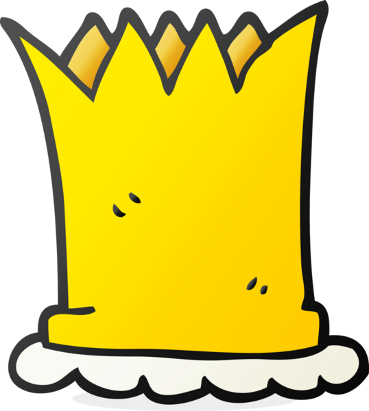 Bir insan tarafından çizilmiş serbest çizgi film tacı.