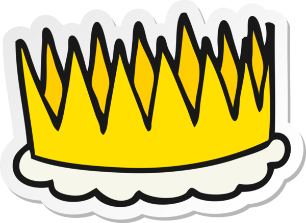 Bir insan tarafından çizilmiş bir karikatür tacı.