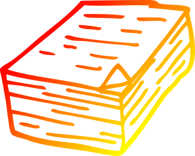 Bir insan tarafından çizilmiş bir karikatür yığınının sıcak gradyan çizimi