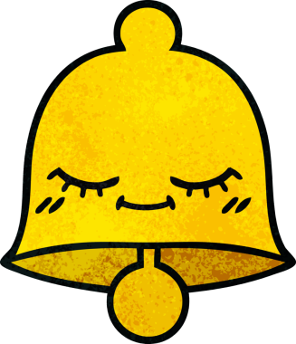 Bir insan tarafından çizilmiş eski grunge desenli bir çan.