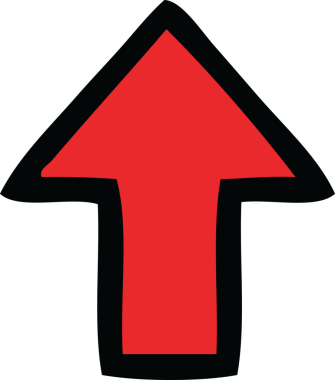 Bir insan tarafından çizilmiş güzel bir ok karikatürü