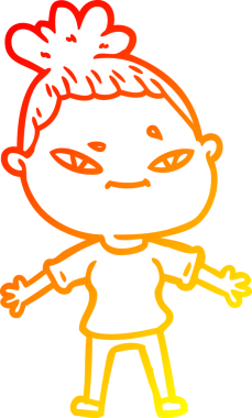 Bir insan tarafından çizilmiş bir karikatür kadın çizimi