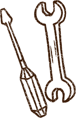 Bir insan tarafından çizilen Aletler Kömür Çizimi