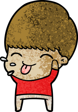 Bir insan tarafından çizilmiş sakin çocuk çizgi filmi.