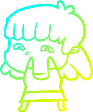 Bir insan tarafından çizilmiş endişeli bir karikatür çizimi.