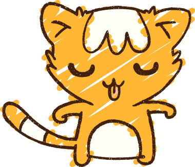 Bir insan tarafından çizilen Kedi Tebeşiri