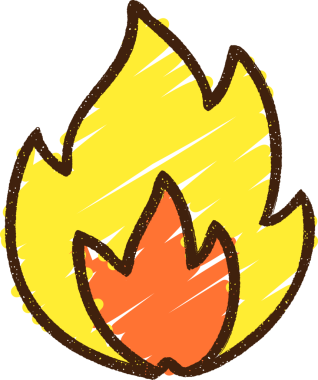 Bir insan tarafından çizilen Alev Tebeşiri