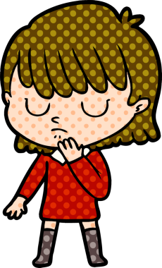 Bir insan tarafından çizilmiş karikatür kadın.