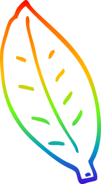 bir insan tarafından çizilmiş bir çizgi film yaprağının gradyan çizimi