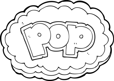 Bir insan tarafından çizilmiş siyah beyaz POP sembolü