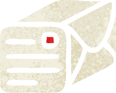 Bir insan tarafından çizilmiş bir kağıdın retro çizim stili karikatürü