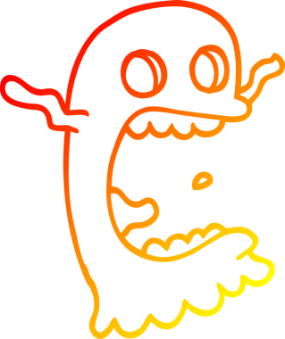 Bir insan tarafından çizilmiş ürkütücü bir karikatür çizimi.