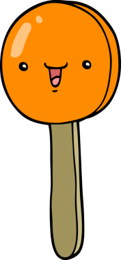 bir insan tarafından çizilmiş çizgi film lolipopu