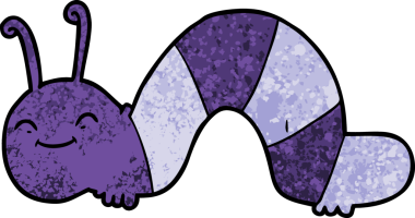 bir insan tarafından çizilmiş mutlu bir böcek.