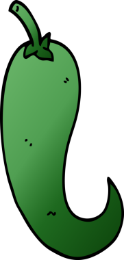 Bir insan tarafından çizilmiş kırmızı biber karalaması.