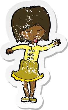 Bir insan tarafından çizilmiş sallanan bir karikatürün gerilimli yapıştırması.