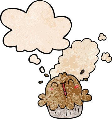 Bir insan tarafından çizilmiş grunge desenli düşünce baloncuklu şirin çizgi film turtası.