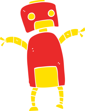 Bir insan tarafından çizilmiş karalama robotu