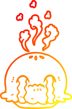 Bir insan tarafından çizilmiş ağlayan bir karikatür çizimi.