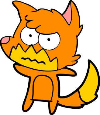 Bir insan tarafından çizilmiş bir tilki.