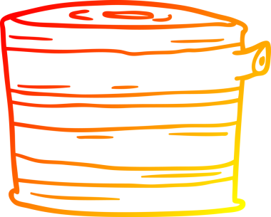 Bir insan tarafından çizilmiş karikatür ağacının sıcak çizgi çizimi