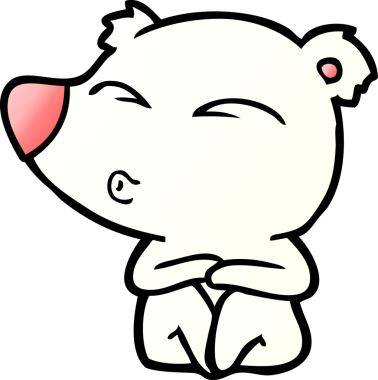 Bir insan tarafından çizilmiş kutup ayısı karikatürü